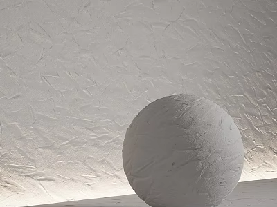 White Spherical Component Featured In Textured Wall Background Setting 3d model