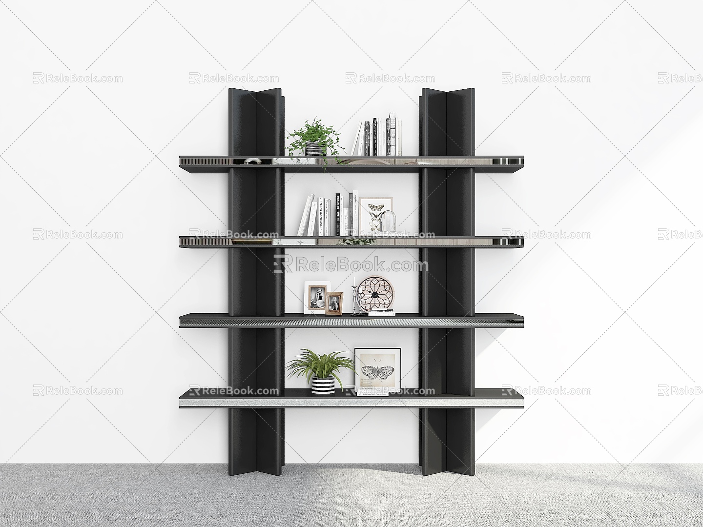 Bookshelf Bookshelf Ornaments Bookshelf Decorative Storage Rack Decorative Rack Bookshelf Shelf model