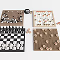 Modern Chess Chinese Chess International Chess Go 3d model