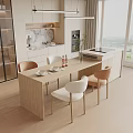Log Nakajima Table and Chair Combination 3d model