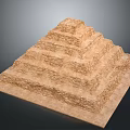 Ancient Pyramid Landscape With Layered Stone Steps And Dark Surrounding Background