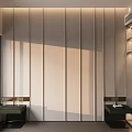 Modern Bedroom Accent Wall Design With Vertical Panels Sconces And Nightstands