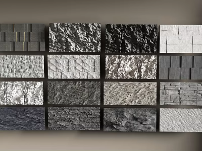 Decorative Background Wall Panels With Various Textures And Styles For Interior Design 3d model