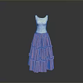 Pink Layered Skirt With White Top And Frilled Ruffles For Daily Use