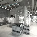 Modern Clothing Store Interior With Stylish Mannequins And Fashion Displays