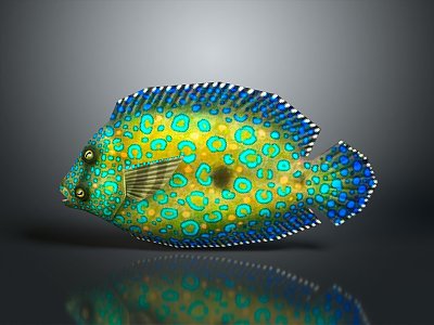 Tropical Fish Colorful Fish Ornamental Fish Aquarium Coral Fish Underwater Fish Color Fish Cartoon Fish Freshwater Fish 3d model