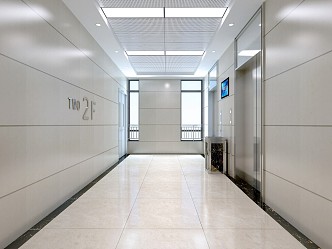 modern elevator hall 3d model