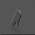 Gray Quilted Diamond Pattern Oven Mitt With Hanging Loop For Home Kitchen Use