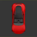 Red Sports Car With Black Roof Sleek Aerodynamic Design And Shiny Body