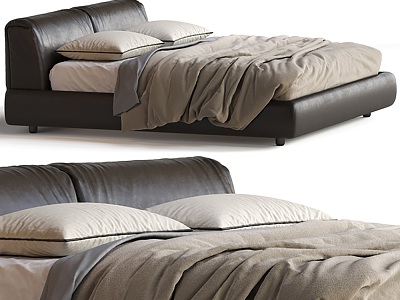 Modern Double Bed 3d model