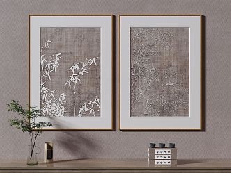 New Chinese Plant Painting Decorative Painting 3d model