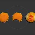 Delicious Juicy Burgers With Bitten One And Burger Logo Packaging