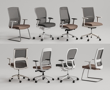 Modern Office Chair Computer Chair Rotating Chair Mesh Chair 3d model