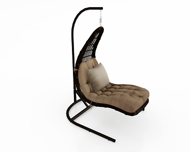 Modern Quiet Outdoor Courtyard Hanging Chair Hanging Basket Rattan Hanging Chair Swing 3d model