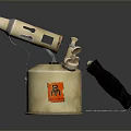 Brass Household Blowtorch With Black Handle And Red Label For Daily Use