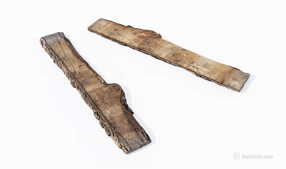 Rustic Stone Wood Planks with Natural Texture for Home Decoration 3d model 