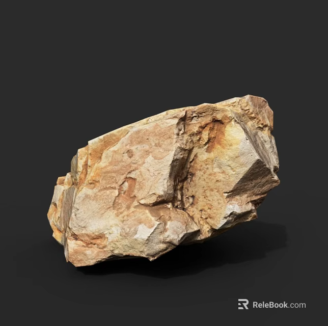 Natural Stone With Rustic Texture Combined Wood For Home Decor Design Elements 3d model