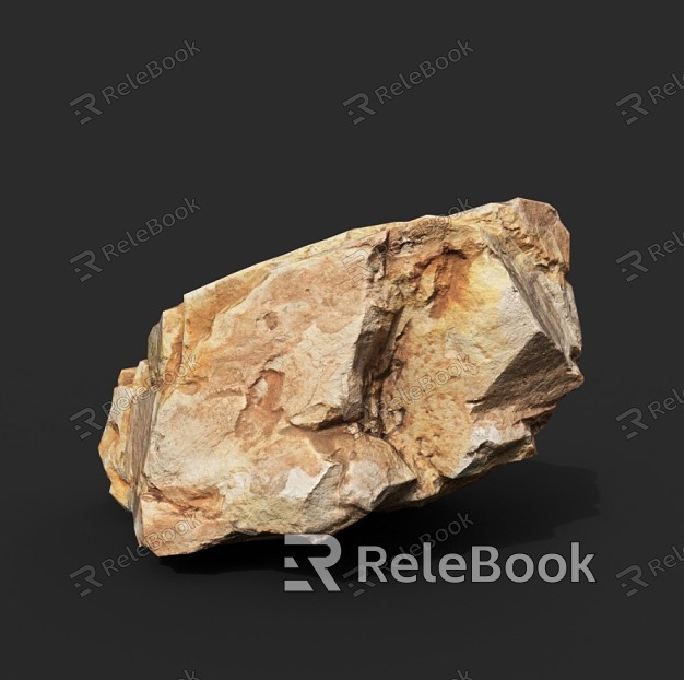 Stone Rock Block Natural Landscape model