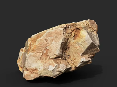 Natural Stone With Rustic Texture Combined Wood For Home Decor Design Elements 3d model