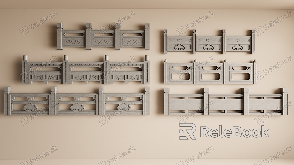 Railing Handrail Fence Railing model