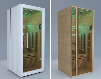 Modern sauna room khan steam room 3d model