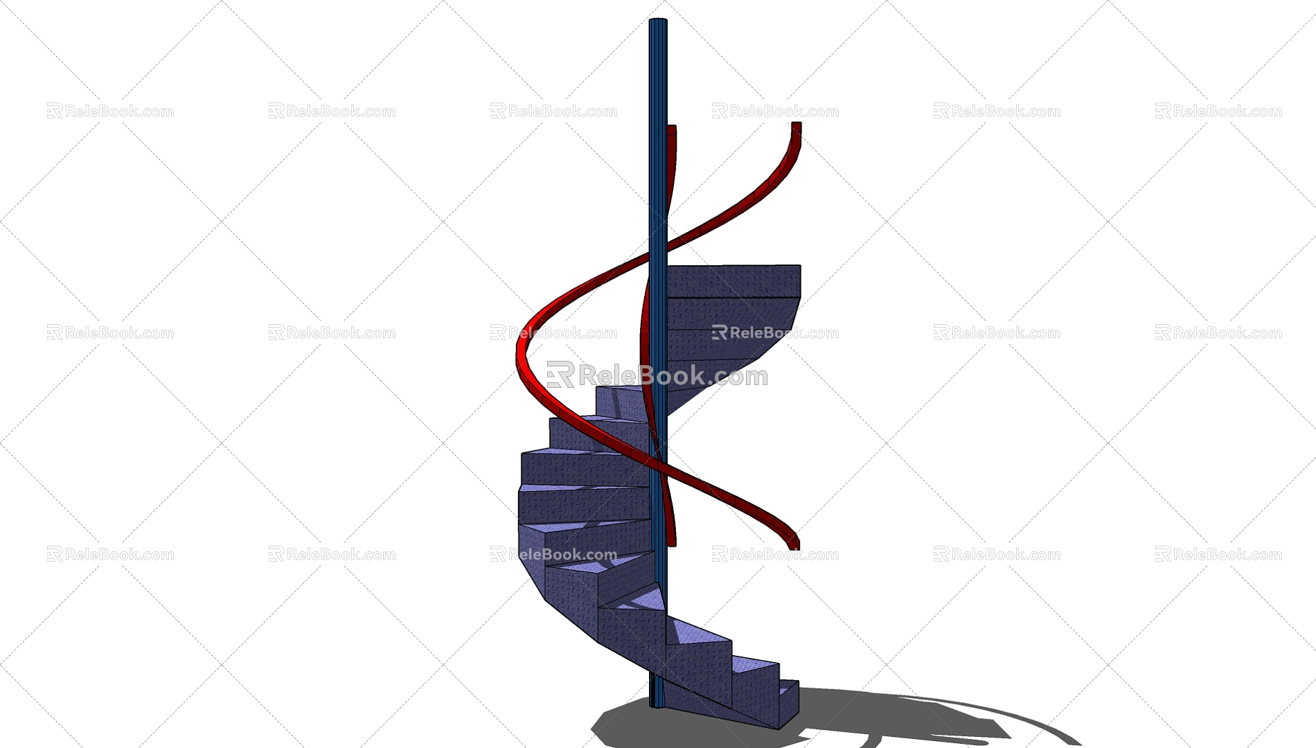 revolving staircase 3d model