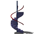 revolving staircase 3d model