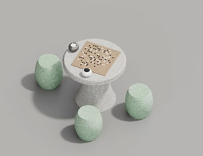 Modern Outdoor Table and Chair Gobang 3d model