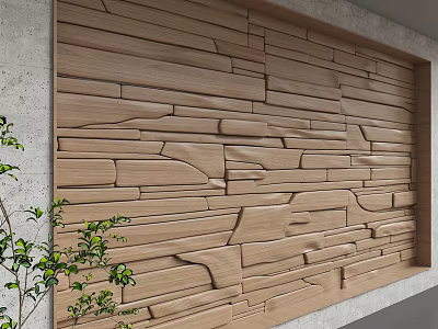 Modern background wall 3d model
