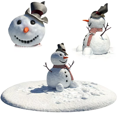 Modern Snowman 3d model Modern Snowman 3d model