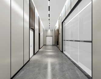 Modern Aisle Office Building Corridor 3d model