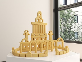 Modern Building Blocks Children's Building Blocks Castle 3d model