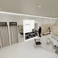 Modern Luxury Womens Clothing Store Interior With Elegant Stone Decor And Stylish Fashion Display Mannequins