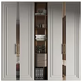 Modern Wooden Chest of Drawers With Open Shelves And Decorative Books