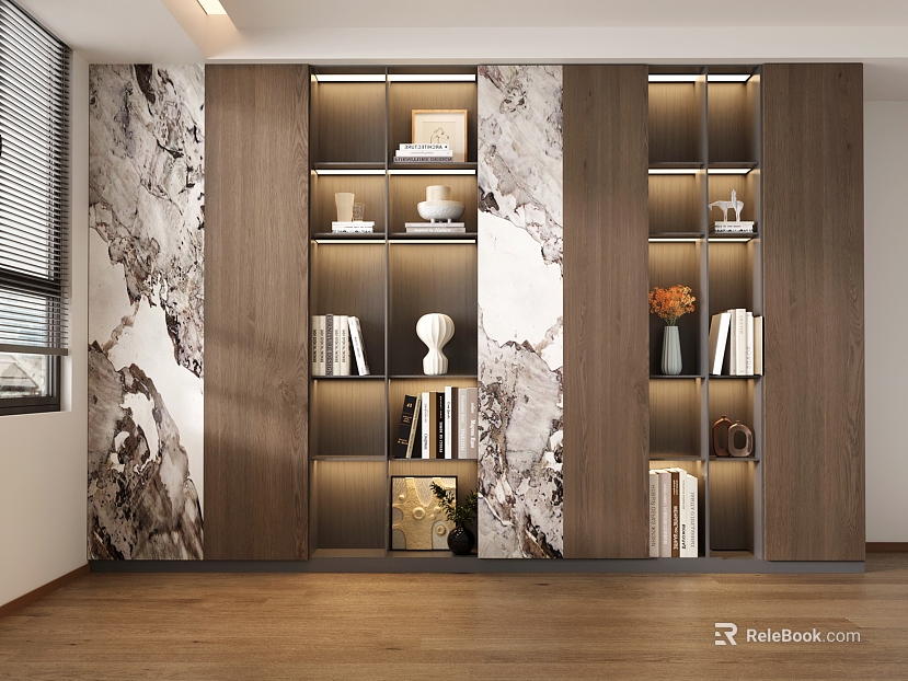 Italian Bookcase Full Wall Bookcase Study Bookcase Office Bookcase texture