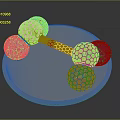 Geometric Dumbbell Shaped Structure With Net Like Design On Transparent Platform