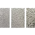 Three Silver Textured Wall Decor Panels with Unique Surface Patterns 3d model
