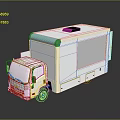 White Commercial Truck With Enclosed Cargo Box Roof Vent And Cab Structure Design