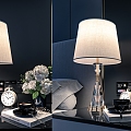 Bedside Table Table Lamp Lamp Lamp Vase Book Alarm Clock Coffee Cup Book Switch Socket 3d model