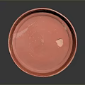 Vibrant Red Hand-Carved Pottery Sculpture Carving Bowl With Glossy Surface And Textured Details