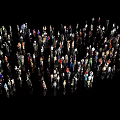 People and Characters Combination Bird's Eye View People and Many People Scenarios 3d model
