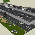 Multi Level Road Infrastructure with Traffic Lanes Overpass Vehicles and Traffic Signs for Smooth Flow