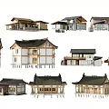 Traditional and Modern House Models Featuring Diverse Roof Styles and Architectural Designs