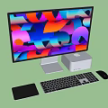 Modern Computer Apple Computer Desk Products 3d model