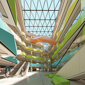 Modern Atrium Mall Atrium 3d model