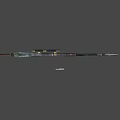 Medieval Double Bladed Polearm Weapon With Long Metal Handle And Intricate Design