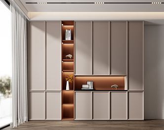 Modern Bookcase Decorative Cabinet Shoe Cabinet Bookcase 3d model