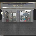 Modern Clothing Store Interior With Display Racks Hanging Apparel Chandeliers And Polished Floor