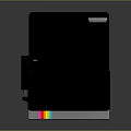 Polaroid Spirit Instant Camera With Vintage Gray Body And Rainbow Stripe Accent