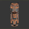 Copper Colored Vintage Style Toy Tanker Truck With Metallic Finish And Dark Background Reflection